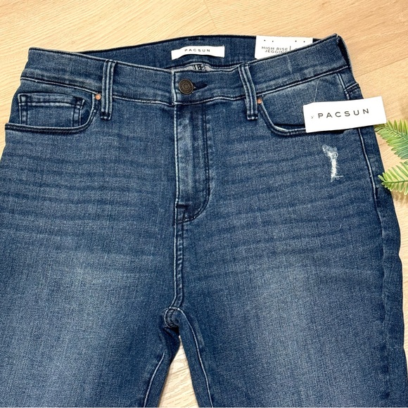 PACSUN Virgil High Waisted Jeggings Medium Wash Jeans NWT Sz 27 - Picture 8 of 16